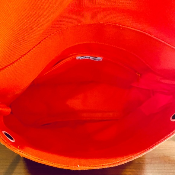 🌟HP🌟VTG 1990s NEW! Orange Canvas Messenger Style Shoulder Bag by Amanda Smith - Picture 5 of 12